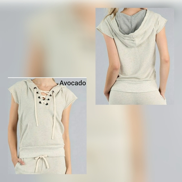 avocado Tops - LACE UP SWEATSHIRT